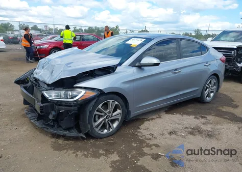 2017 Hyundai Elantra Limited z USA, uszkodzony, nr VIN 5NPD84LF5HH186103